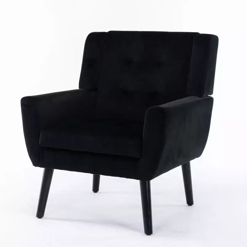 Okak Poltrone per Camera da Letto, Poltrona Moderna in Morbida Pelle Ergonomica, con Gambe Nere per Interni