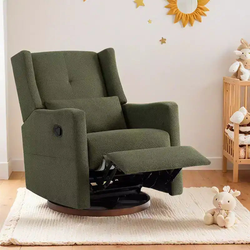 Poltrona reclinabile girevole manuale Spruce & Spring con cuscino lombare