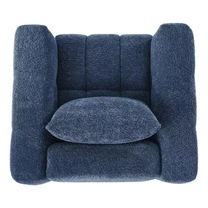 Sedia Girevole Hyleory con Telaio in Legno e Rivestimento in Tessuto Morbido, Rotazione a 360°, Design Ergonomico Confortevole per Salotto e Ufficio