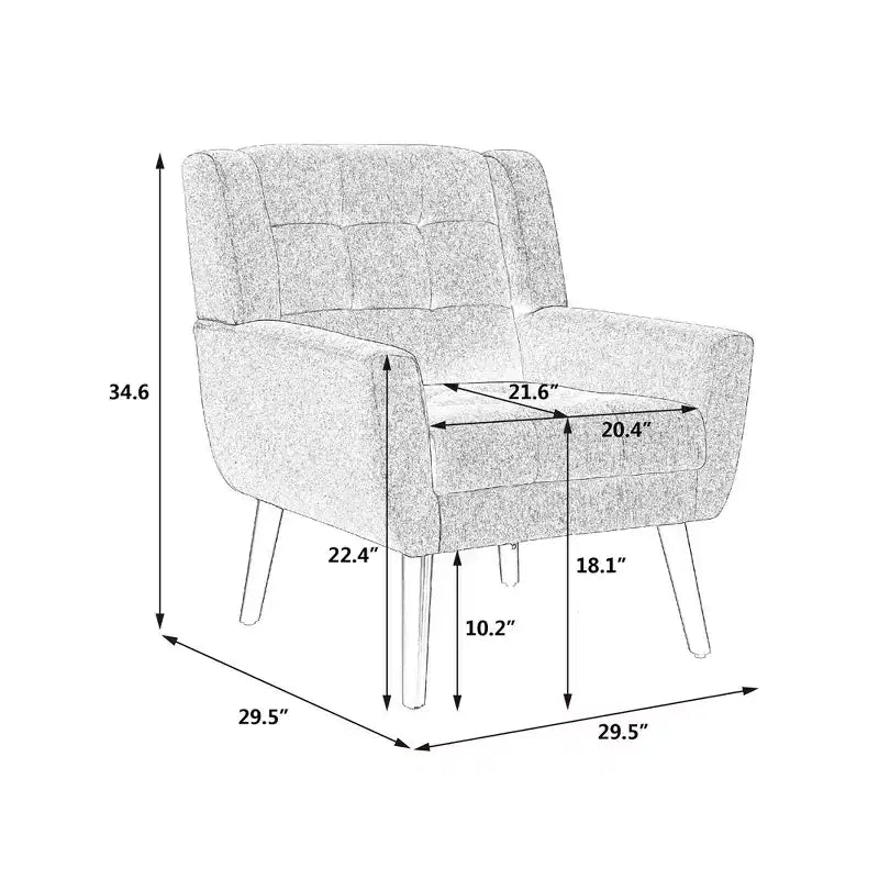 Okak Poltrone per Camera da Letto, Poltrona Moderna in Morbida Pelle Ergonomica, con Gambe Nere per Interni