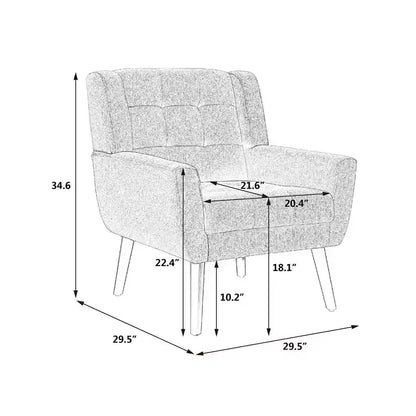 Okak Poltrone per Camera da Letto, Poltrona Moderna in Morbida Pelle Ergonomica, con Gambe Nere per Interni