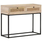 vidaXL Console Table 39.4x13.8x29.9 Solid Mango Wood and Natural Cane