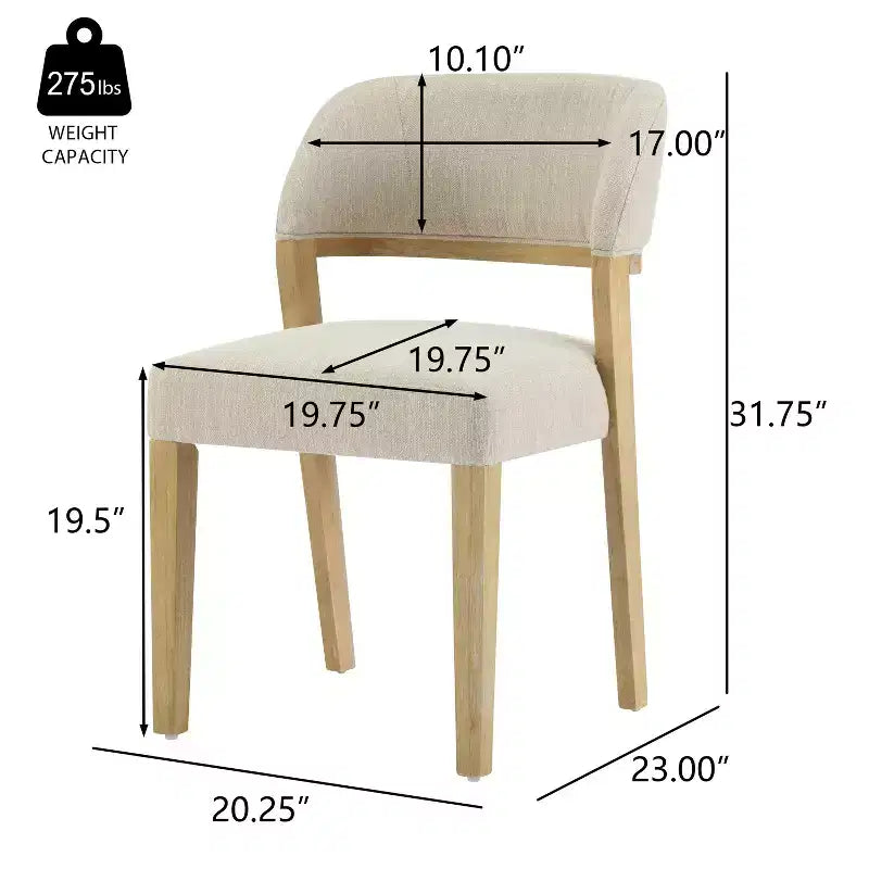 Christopher Knight Home Ata Sedie da pranzo moderne imbottite in legno di gomma (set da 4)