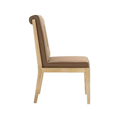 Meridian Furniture, Sedia laterale Gwendolyn in pelle vegana, set da 2