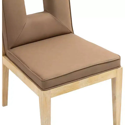 Meridian Furniture, Sedia laterale Gwendolyn in pelle vegana, set da 2