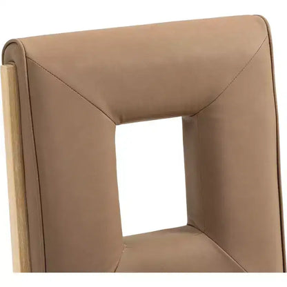 Meridian Furniture, Sedia laterale Gwendolyn in pelle vegana, set da 2