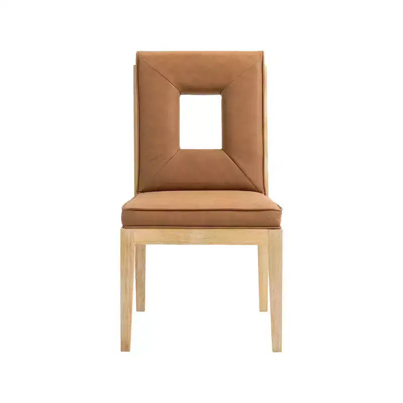 Meridian Furniture, Sedia laterale Gwendolyn in pelle vegana, set da 2
