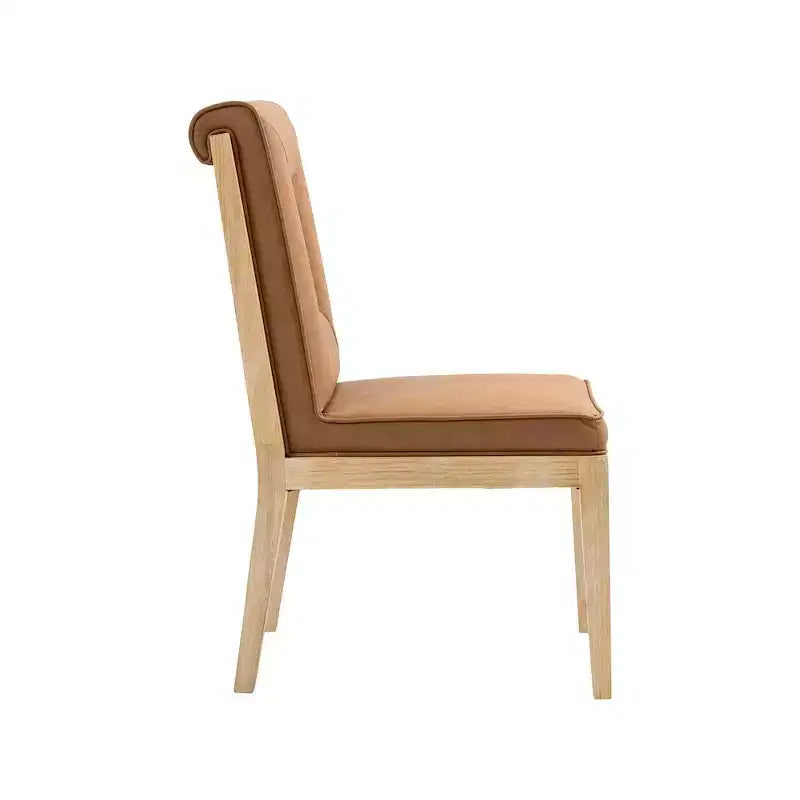 Meridian Furniture, Sedia laterale Gwendolyn in pelle vegana, set da 2