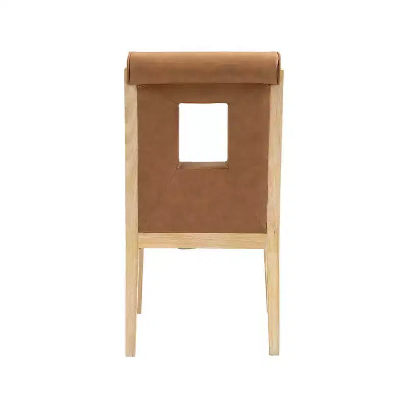 Meridian Furniture, Sedia laterale Gwendolyn in pelle vegana, set da 2