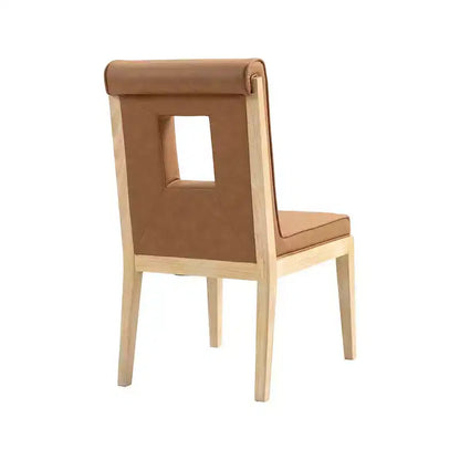 Meridian Furniture, Sedia laterale Gwendolyn in pelle vegana, set da 2