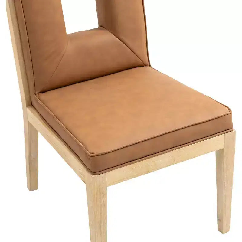 Meridian Furniture, Sedia laterale Gwendolyn in pelle vegana, set da 2