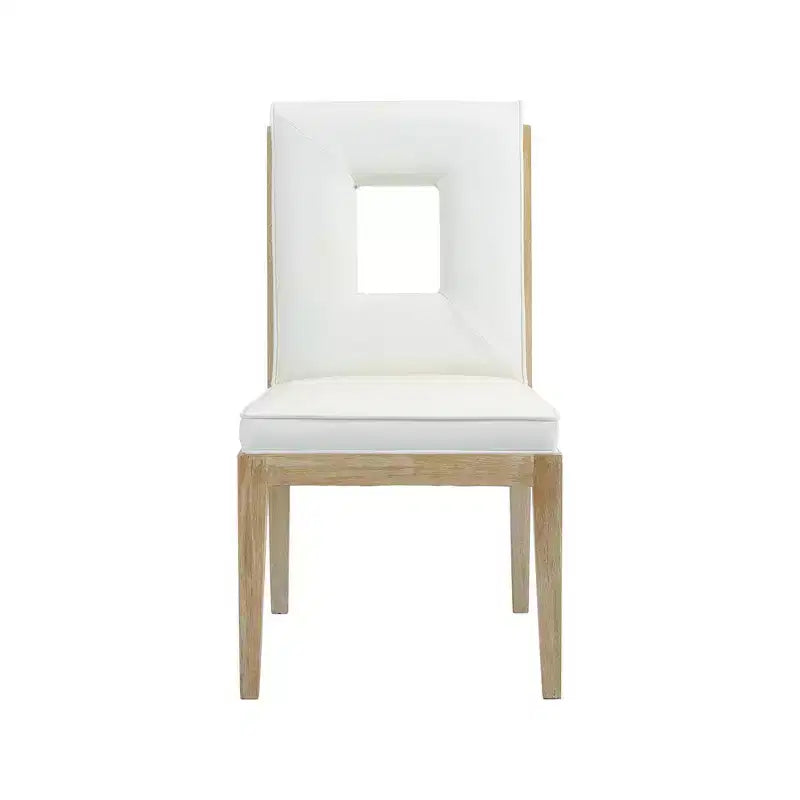 Meridian Furniture, Sedia laterale Gwendolyn in pelle vegana, set da 2
