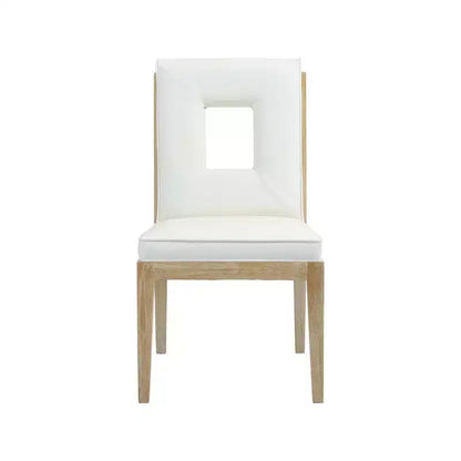 Meridian Furniture, Sedia laterale Gwendolyn in pelle vegana, set da 2