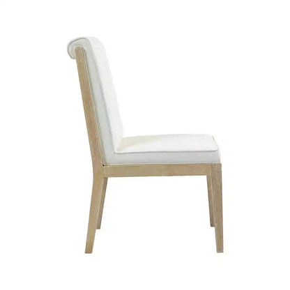 Meridian Furniture, Sedia laterale Gwendolyn in pelle vegana, set da 2