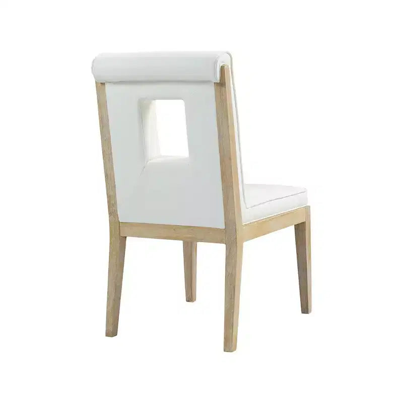Meridian Furniture, Sedia laterale Gwendolyn in pelle vegana, set da 2