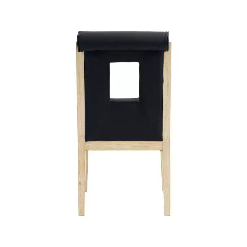 Meridian Furniture, Sedia laterale Gwendolyn in pelle vegana, set da 2