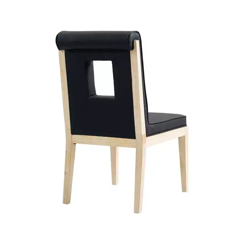 Meridian Furniture, Sedia laterale Gwendolyn in pelle vegana, set da 2