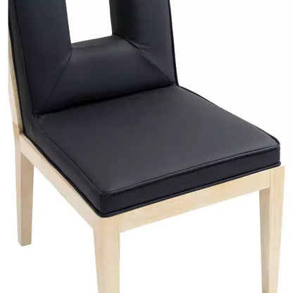 Meridian Furniture, Sedia laterale Gwendolyn in pelle vegana, set da 2