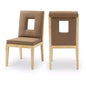 Meridian Furniture, Sedia laterale Gwendolyn in pelle vegana, set da 2