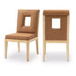 Meridian Furniture, Sedia laterale Gwendolyn in pelle vegana, set da 2