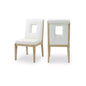 Meridian Furniture, Sedia laterale Gwendolyn in pelle vegana, set da 2
