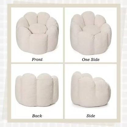 Hommpa Pouf a sacco a forma di fiore da 3 piedi in velluto olandese con memory foam, comoda seduta lounge per tutte le età