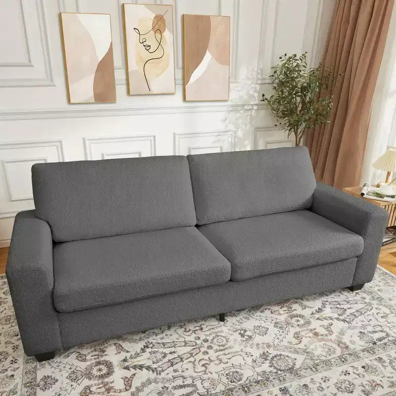 Divano moderno da 83 pollici, divano a 3 posti con braccioli larghi, divano con seduta profonda, divano imbottito comodo per soggiorno, camera da letto, ufficio