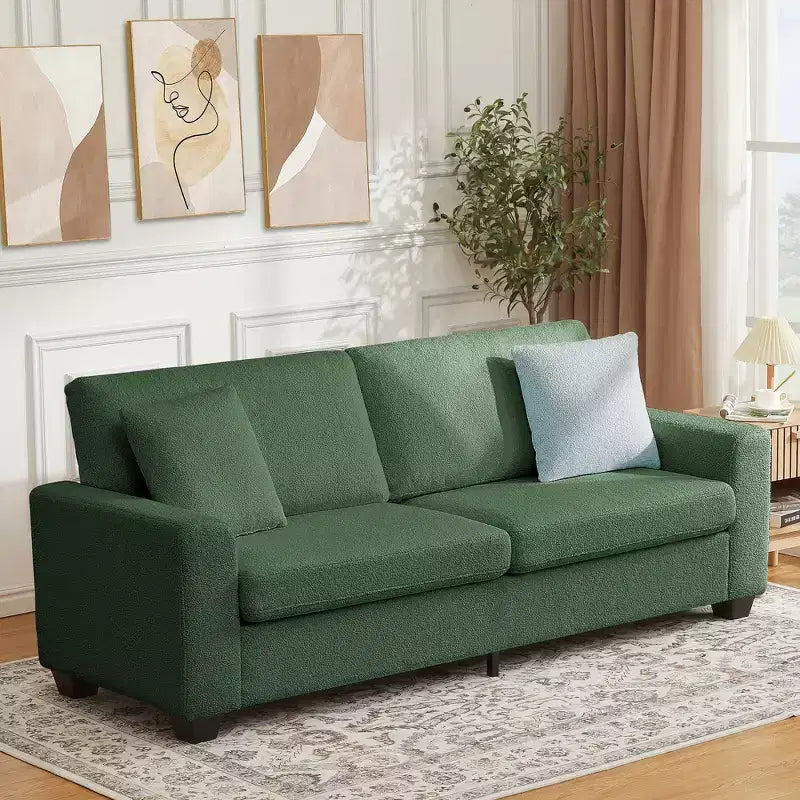 Divano moderno da 83 pollici, divano a 3 posti con braccioli larghi, divano con seduta profonda, divano imbottito comodo per soggiorno, camera da letto, ufficio