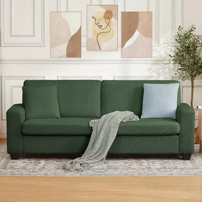 Divano moderno da 83 pollici, divano a 3 posti con braccioli larghi, divano con seduta profonda, divano imbottito comodo per soggiorno, camera da letto, ufficio