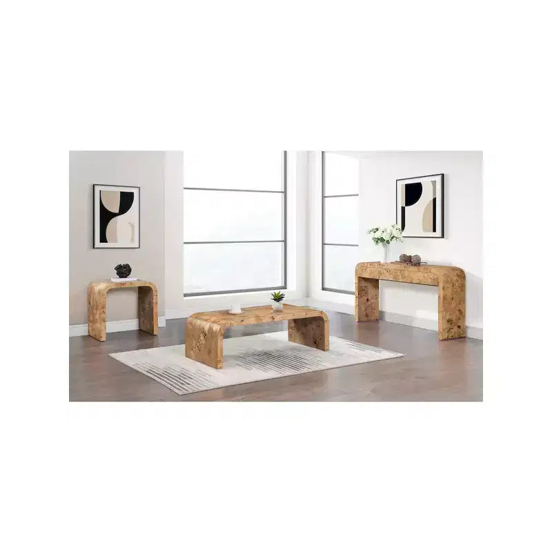 Meridian Furniture, Tavolino Cresthill in Frassino Naturale