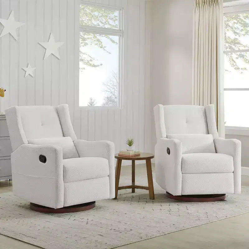 Poltrona reclinabile girevole manuale Spruce & Spring con cuscino lombare