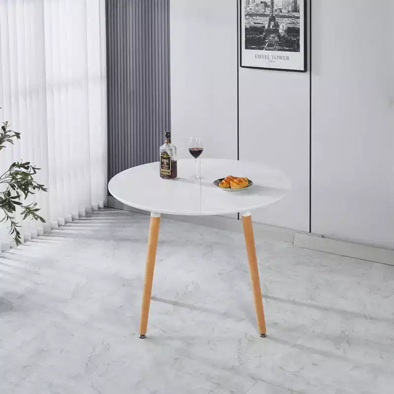 Tavolo da pranzo ovale allungabile moderno Okak in legno con robuste gambe in metallo, tavolo da cucina minimalista per sala da pranzo, pasti in famiglia