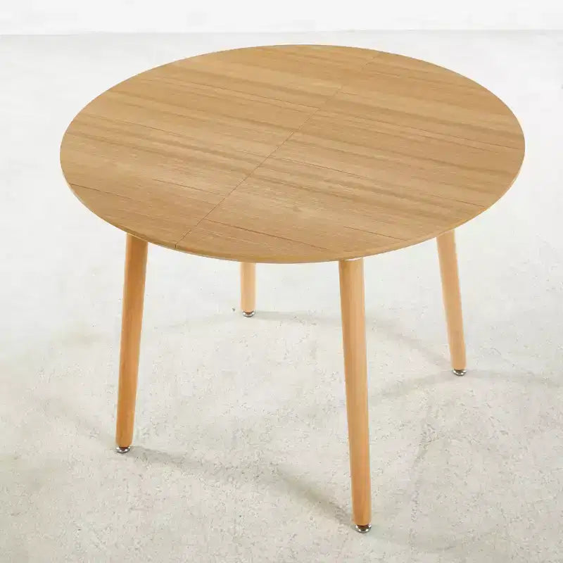 Tavolo da pranzo ovale allungabile moderno Okak in legno con robuste gambe in metallo, tavolo da cucina minimalista per sala da pranzo, pasti in famiglia