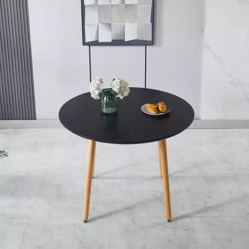 Tavolo da pranzo ovale allungabile moderno Okak in legno con robuste gambe in metallo, tavolo da cucina minimalista per sala da pranzo, pasti in famiglia