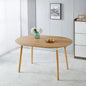 Tavolo da pranzo ovale allungabile moderno Okak in legno con robuste gambe in metallo, tavolo da cucina minimalista per sala da pranzo, pasti in famiglia