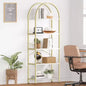 Libreria ad arco a 5 ripiani Coolmee, Scaffale espositivo alto, Libreria grande in legno per camera da letto, soggiorno, ufficio