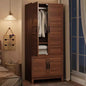 Coolmee Armadio Guardaroba con 4 Ante, Armadio Guardaroba in Legno da 72" con Asta Appendiabiti, Armadio Autoportante Alto per Vestiti