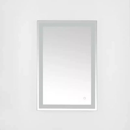 Hyatt 24 Aluminum LED Rectangle Mirror - LMR1000 - Silver/White - Safavieh