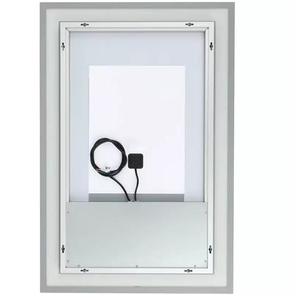 Specchio rettangolare a LED Hyatt 24 in alluminio - LMR1000 - Argento/Bianco - Safavieh