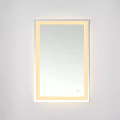 Specchio rettangolare a LED Hyatt 24 in alluminio - LMR1000 - Argento/Bianco - Safavieh