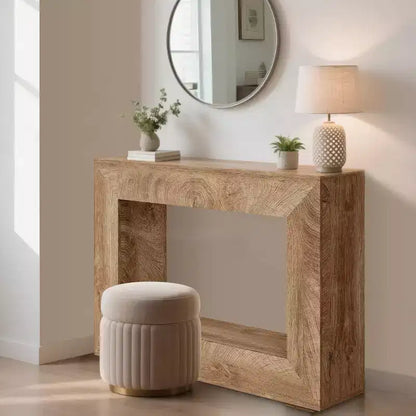 GustoWave 47 Tavolo Consolle da Fattoria con Contenitore, Tavolino Stretto da Divano per Dietro al Divano, Tavolo da Ingresso per Soggiorno, Corridoio e Sala da Pranzo
