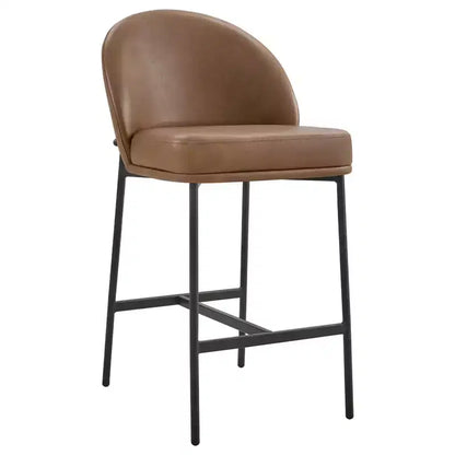 Sgabello da bancone Spruce&Spring con schienale ad arco e gambe in metallo