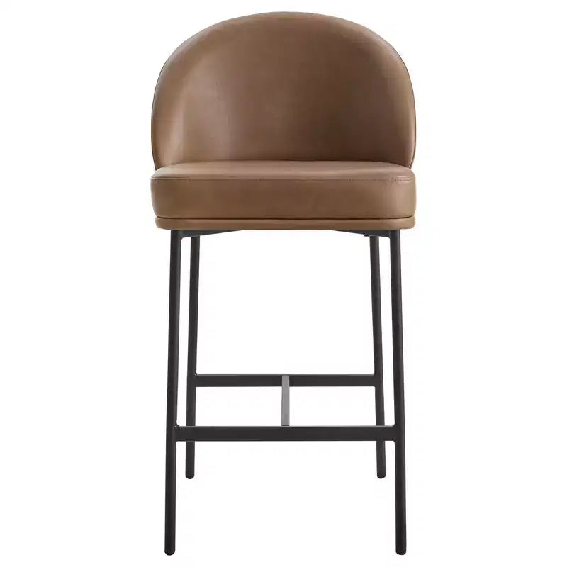 Sgabello da bancone Spruce&Spring con schienale ad arco e gambe in metallo