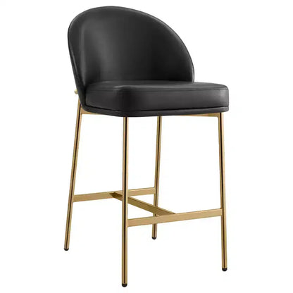 Sgabello da bancone Spruce&Spring con schienale ad arco e gambe in metallo