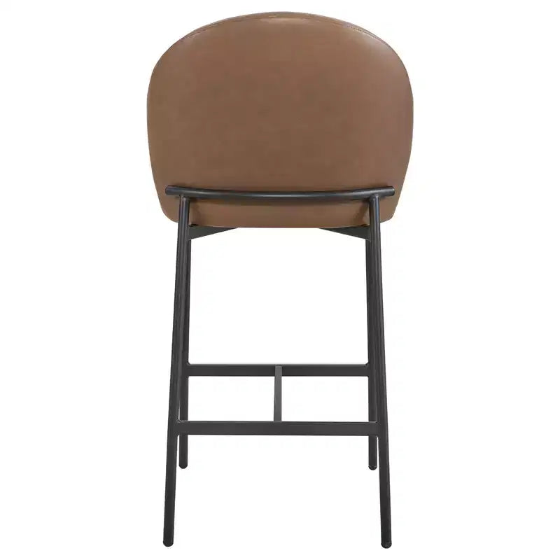 Sgabello da bancone Spruce&Spring con schienale ad arco e gambe in metallo