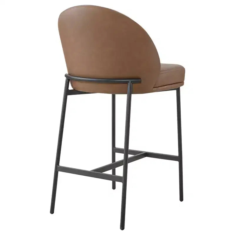Sgabello da bancone Spruce&Spring con schienale ad arco e gambe in metallo
