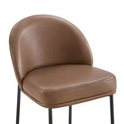 Sgabello da bancone Spruce&Spring con schienale ad arco e gambe in metallo