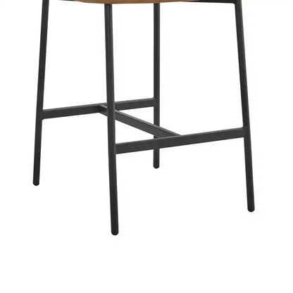 Sgabello da bancone Spruce&Spring con schienale ad arco e gambe in metallo
