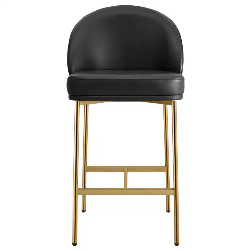 Sgabello da bancone Spruce&Spring con schienale ad arco e gambe in metallo