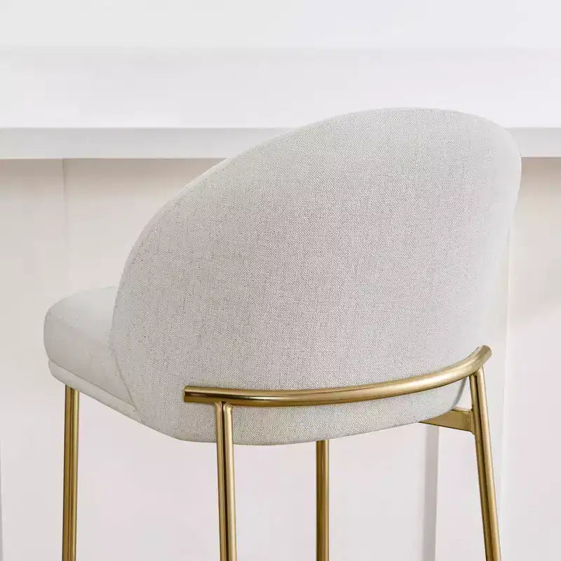Sgabello da bancone Spruce&Spring con schienale ad arco e gambe in metallo